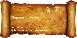 Magyar Paula névjegykártya